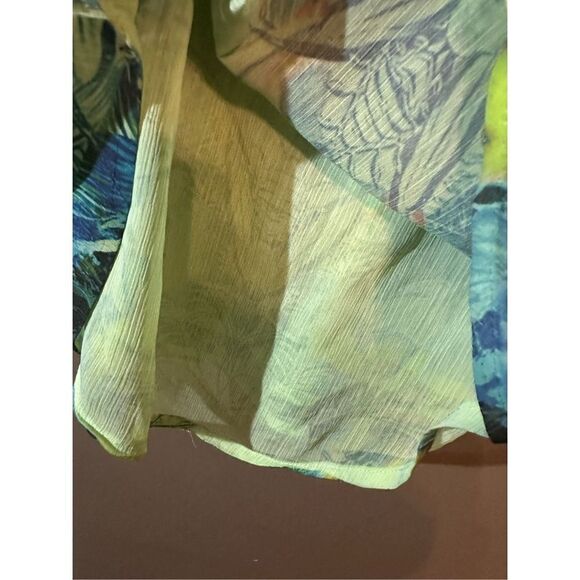 One World Green 3/4 Sleeve Lightweight Stretch Neck Size Petite Medium - Picture 3 of 14